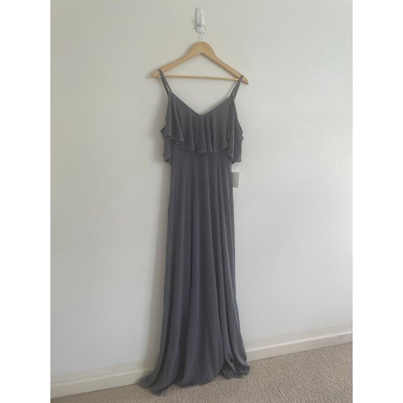 Show Me Your Mumu Dress Womens Small Renee Maxi Ruffle Dancing Queen Shine Smoke - Picture 5 of 12